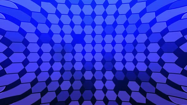 Lazo de superficie geométrica hexágono abstracto . — Vídeo de stock