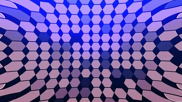Lazo de superficie geométrica hexágono abstracto . — Vídeos de Stock