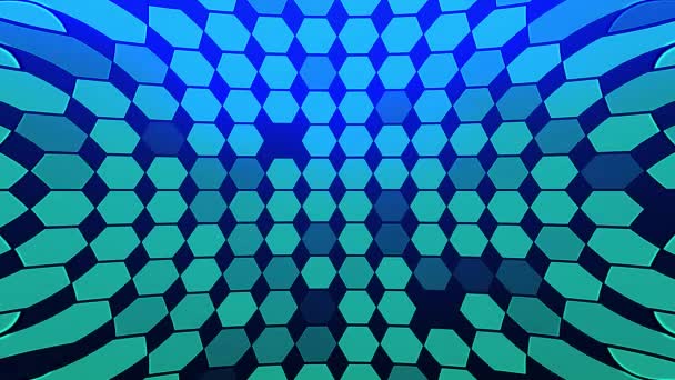 Abstract Hexagon Geometric Surface Loop. — Stock Video