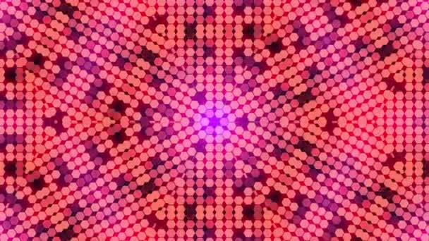 Fraktální modré kaleidoskopický pozadí. Pohyb v pozadí s fractal design. Disco spektrum světla koncert bodové žárovky — Stock video