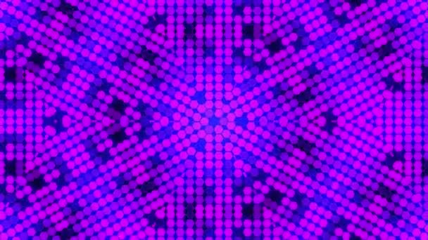 Fond kaléidoscopique bleu fractal. Mouvement de fond avec conception fractale. Ampoule de spot de concert de lumières de spectre disco 