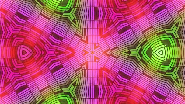 Fraktální modré kaleidoskopický pozadí. Pohyb v pozadí s fractal design. Disco spektrum světla koncert bodové žárovky — Stock video