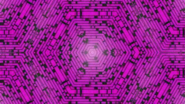 Fraktál kék Kaleidoszkóp háttér. Háttér motion design fraktál. Spektrum disco fények koncert spot izzó — Stock videók