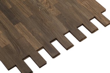 İzole görüntü üzerinde meşe eski karanlık parke