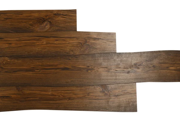Old plank wood isolated on white background — Stock Photo, Image