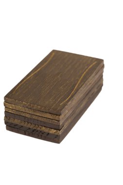 Beyaz arka planda, eski ağaç ahşap kartvizit