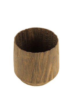 ahşap el sanatları kupa, kase, kaşık, kaşık toz beyaz arka plan üzerinde.