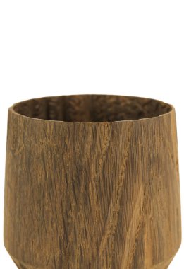 ahşap el sanatları kupa, kase, kaşık, kaşık toz beyaz arka plan üzerinde.