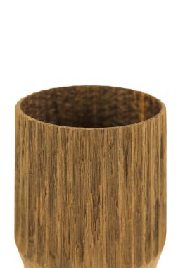 ahşap el sanatları kupa, kase, kaşık, kaşık toz beyaz arka plan üzerinde.