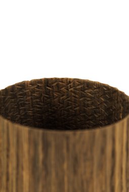 ahşap el sanatları kupa, kase, kaşık, kaşık toz beyaz arka plan üzerinde.