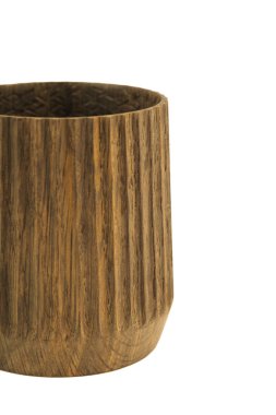 ahşap el sanatları kupa, kase, kaşık, kaşık toz beyaz arka plan üzerinde.