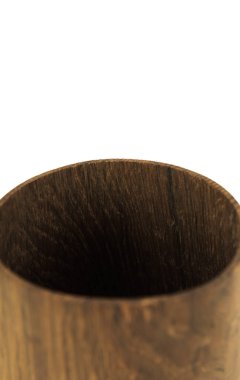 ahşap el sanatları kupa, kase, kaşık, kaşık toz beyaz arka plan üzerinde.