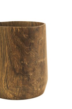 ahşap el sanatları kupa, kase, kaşık, kaşık toz beyaz arka plan üzerinde.