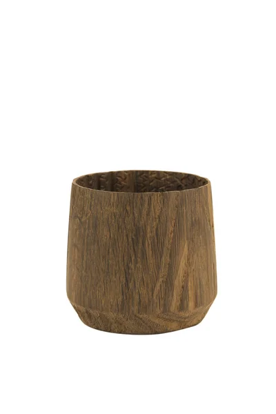 Holz Handwerk Tassen, Schüssel, Löffel, Schaufeln auf weißem Hintergrund. — Stockfoto