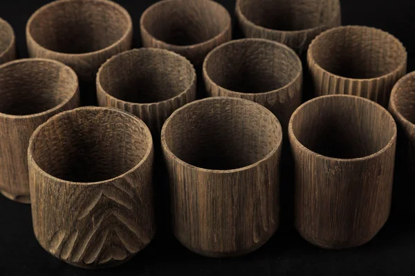 Viele Tassen Holz, Holz Hintergrund Textur eines Baumes — Stockfoto