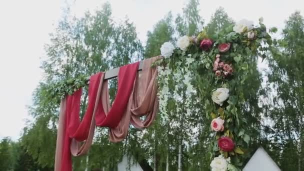 Registrering av avsluta registreringen med färska blommor — Stockvideo