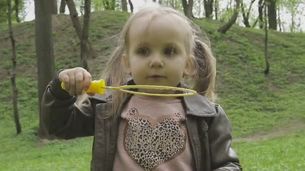 De familie speelt met het kind op een mooie zonnige dag — Stockvideo