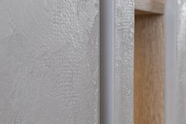 Çiğ ya da çıplak beton duvar paneli dikiş hatları görüntü boyutu için dikey ile vurdu,