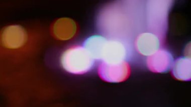 Kameranın renk değişikliği ışık hareketi ile renk bokeh.