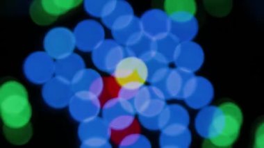 Kameranın renk değişikliği ışık hareketi ile renk bokeh.