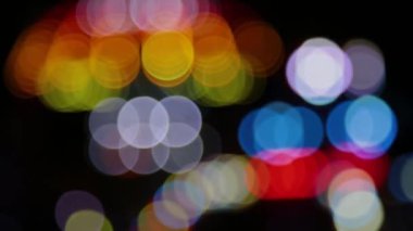 Kameranın renk değişikliği ışık hareketi ile renk bokeh.