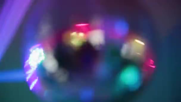 Color bokeh with light movement of the camera, colors change. — Stock Video