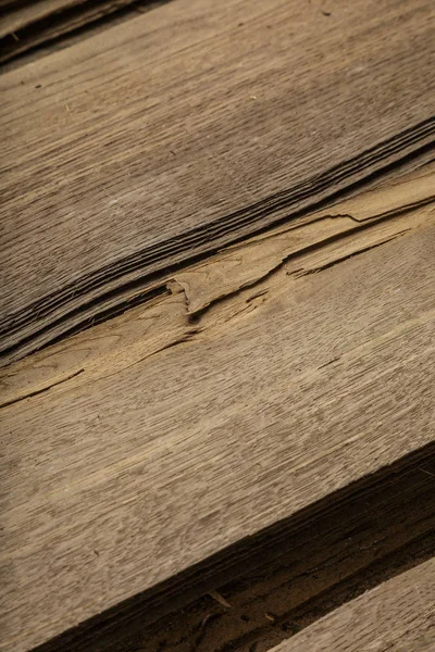 Folheado feito de carvalho velho, textura de madeira — Fotografia de Stock