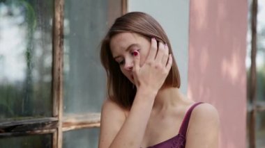 Çok güzel bir kız manken portresi.