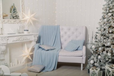 Yeni yıl dekor fotoğraf için odasında.