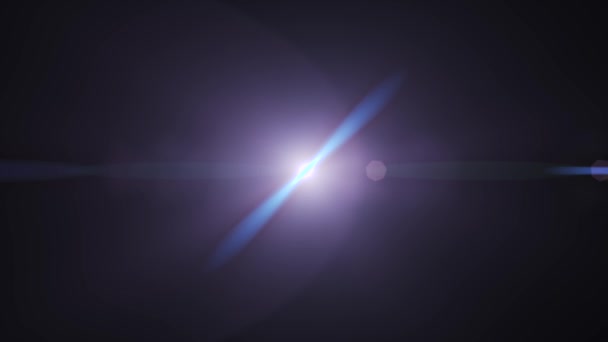 Igazi anamorfikus lens flare. 4 k-felvétel. — Stock videók