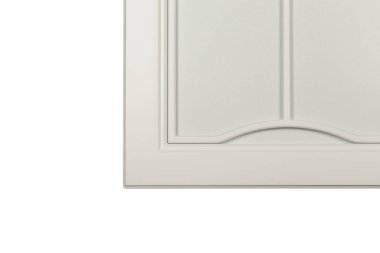 Beyaz bir çerçeve cephe mutfak için ayrıntı close-up.