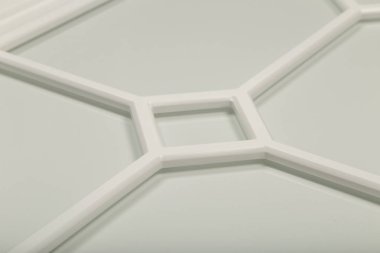 Beyaz bir çerçeve cephe mutfak için ayrıntı close-up.
