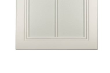 Mutfak beyaz bir arka plan üzerinde beyaz bir çerçeve cephe.