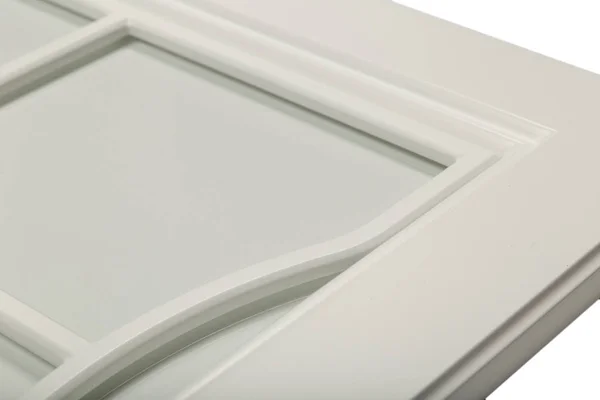 Close-up van het detail van de gevel van een wit frame voor de keuken. — Stockfoto