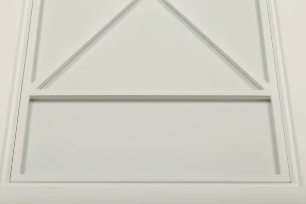 Zbliżenie detal fasada biała ramka do kuchni. — Zdjęcie stockowe