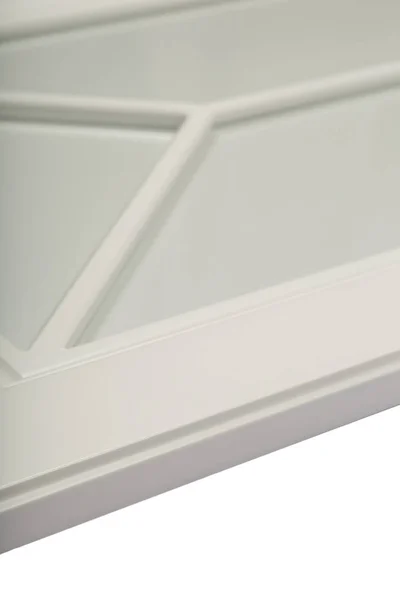 Close-up van het detail van de gevel van een wit frame voor de keuken. — Stockfoto