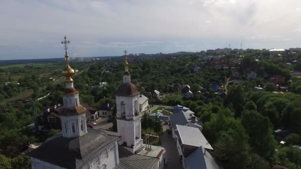 Church in the old village — Stock Video