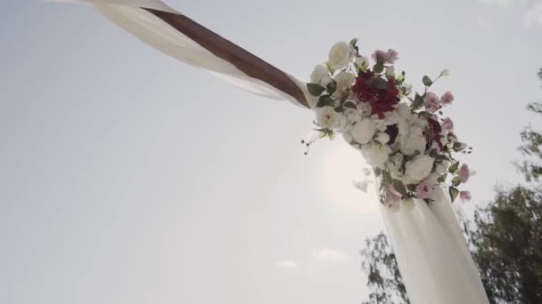 Registro de registro de salida, manzanas sheaf flores de heno . — Vídeo de stock