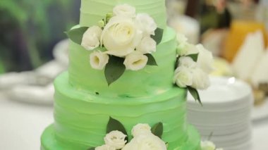 Düğün pastası düğün fotoğrafçılar çekim sırasında sırasında bir gay çift. Homo düğün