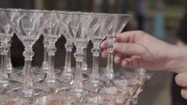 Işık çok güzel kokteyl piramit.