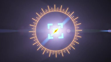 Optik parlama ile fütüristik Hud alanı görme.