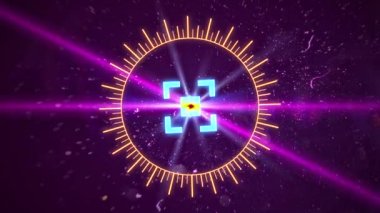 Optik parlama ile fütüristik Hud alanı görme.