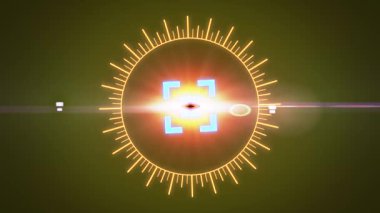 Optik parlama ile fütüristik Hud alanı görme.