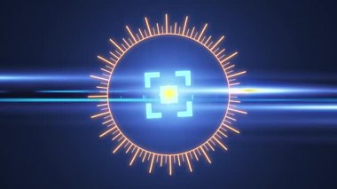 Optik parlama ile fütüristik Hud alanı görme.