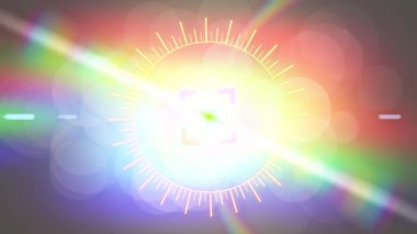 Optik parlama ile fütüristik Hud alanı görme.