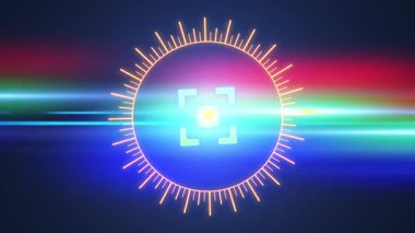 Optik parlama ile fütüristik Hud alanı görme.