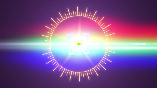 Vue spatiale futuriste du HUD avec éblouissement optique . — Video