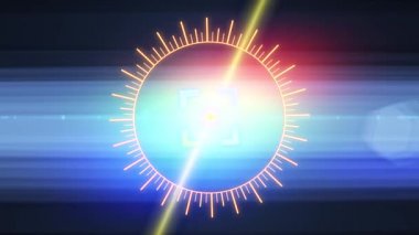 Optik parlama ile fütüristik Hud alanı görme.