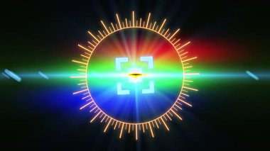 Optik parlama ile fütüristik Hud alanı görme.