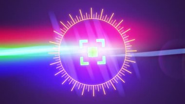 Optik parlama ile fütüristik Hud alanı görme.